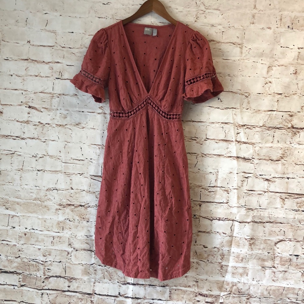ASOS Maternity Broderie Woven Ladder Trim Dress